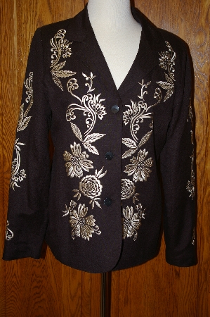 +MBA #25-162  "Victor Costa Black Rayon Embroidered Jacket