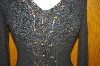 +MBA #25-136  "Design Fashion Magazine Black Knit Embelished Sweater