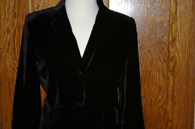 +MBA #25-126  "From Boston Proper  Classy Black Velvet Jacket