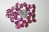 +MBA #23-075  "Set Of 26 Pink Cut & Polished Paua Shell Cabochons