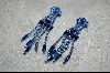 +MBA   Blue Crystal Drop Earrings