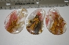 +MBA #23-046   "Set Of 3 Large Fancy Cut Agate Beads