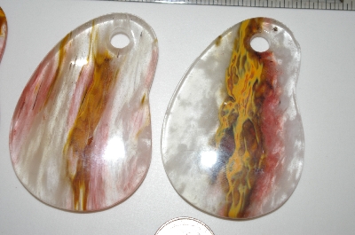 +MBA #23-062   "Set Of 3 Large Fancy Cut Agate Beads