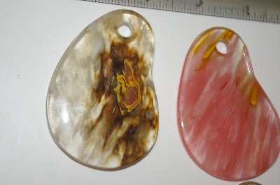 +MBA #23-066   "Set Of 2 Large Fancy Cut Agate Beads