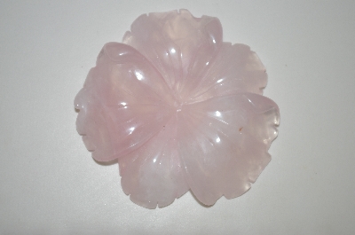 +MBA #23-012   "Hand Cut, Polished & Carved Large Rose Quartz Flower