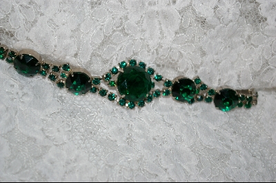 +  Emerald Green Rhinestone Bracelet