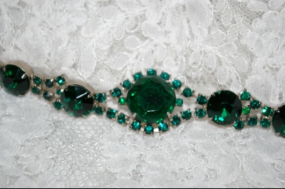 +  Emerald Green Rhinestone Bracelet