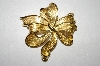 +MBA #25-495  "Trifari Gold Tone Bow Pin