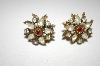 +MBA #25-707  Vintage Gold Plated Screw Back Earrings
