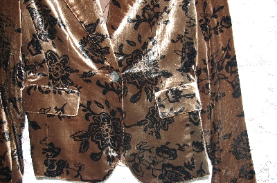+MBA #5-1913   "Designer Spiegel Brown Velvet Imprinted Blazer