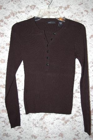 +MBA #5-1957   "Moda Black V-Neck Button Front Sweater