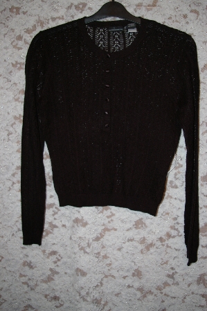 +MBA5 #1921  "Moda Black Button Front Pullover Knit Sweater