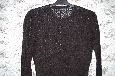+MBA5 #1921  "Moda Black Button Front Pullover Knit Sweater