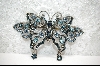 + Large Blue Crystal ButterFly Pin