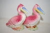 +MBA #33-059  "Pair Of Pink Pelican Salt  & Pepper Shakers
