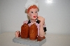 +MBA #33-169  "1996 "I Love Lucy" Eating Chocolates Stand & Salt & Pepper Shakers