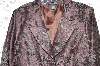 +MBA #33-218  "Dark Brown Dialouge Tonal Floral Jacquard Jacket