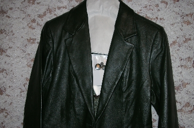 +MBA #33-231  "Dark Olive Denin & Co. Lamb Leather Fully Lined Blazer