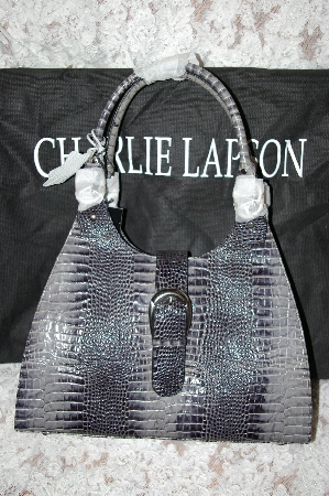 +MBA #34-086   "Black Charlie Lapson "Valentina" Hand Bag
