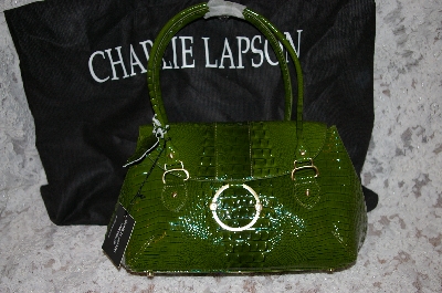 +MBA #34-147  "Olive Green Charlie Lapson "Simona" Hand Bag