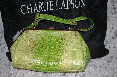 +MBA #34-123   "Lime Green Charlie Lapson "Emilia" Hand Bag