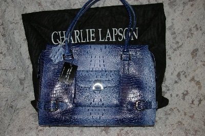+MBA #34-093  "Blue Charlie Lapson "Stella" Tote Bag