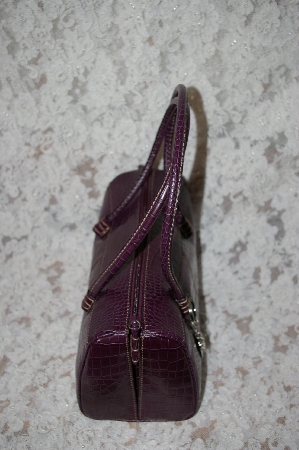 +MBA #34-163  "2004  Dark Purple Nine West Up Town Girl Hang Bag