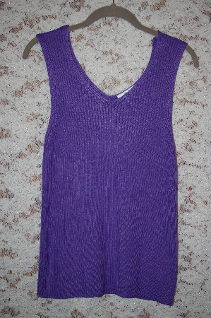 +MBA #34-018  "Purple Louis Dell'Olio Stretch Ribbed Sweater Tank