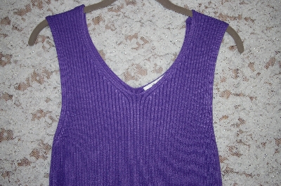 +MBA #34-018  "Purple Louis Dell'Olio Stretch Ribbed Sweater Tank