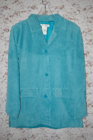 +MBA #34-021  "Turquoise Jessica Holbrook Machine Washable Suede Fully Lined Jacket