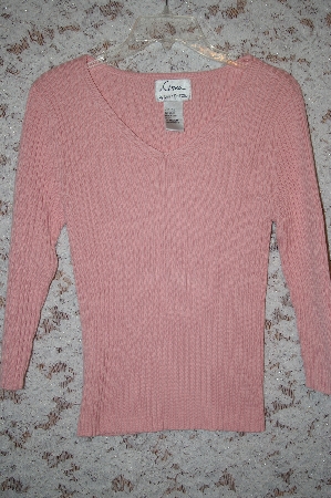 +Pink Louis Dell'Olio Stretch Ribbed Sweater