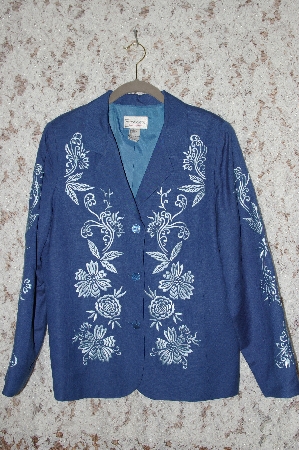 +MBA #35-049  "Blue Victor Costa Rayon Embroidered Jacket