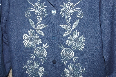 +MBA #35-049  "Blue Victor Costa Rayon Embroidered Jacket