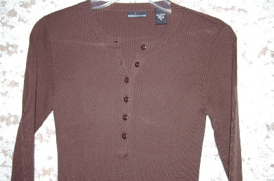 +MBA #35-051  "Brown Moda Button Front  Sweater
