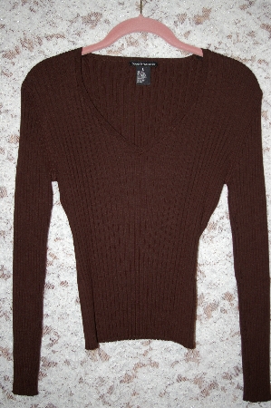 +MBA #35-033  "Brown Dolce & Fabuloso  Long Sleve Knit Sweater
