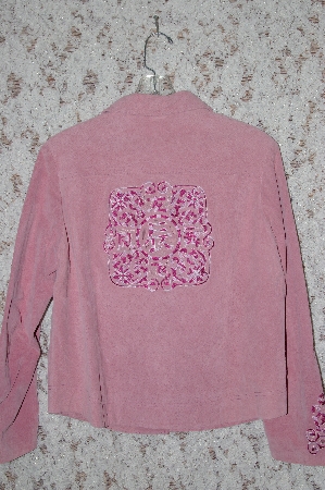 +MBA #35-067  "Pink Look East Embroidered Suede Jacket