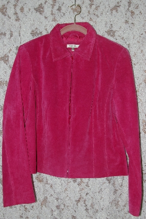 +MBA #36-013   "Rose Pink Yvonne & Marie Zipper Front Suede Jacket