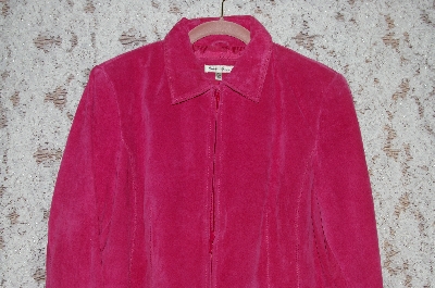 +MBA #36-013   "Rose Pink Yvonne & Marie Zipper Front Suede Jacket