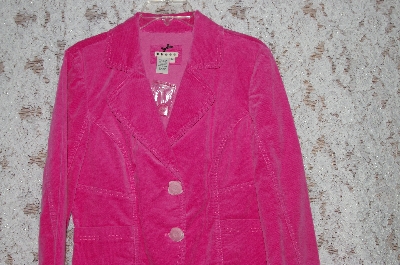 +MBA #36-026  "Pink Designer Corduroy 2 Button Blazer