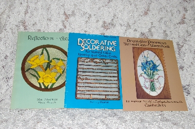 "SOLD"  Set Of 3 Stained Glass Work Books