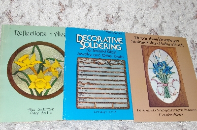 "SOLD"  Set Of 3 Stained Glass Work Books