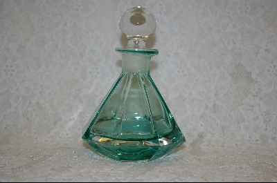 +MBA  "Large Pale Green Glass Perfume Bottle