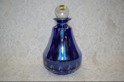 +MBA  "Dark Blue Perfume Bottle W/ Clear Stopper
