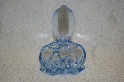 +MBA  "Beautiful 4 Piece Pale Blue 1930's Czech Perfume Bottle Set