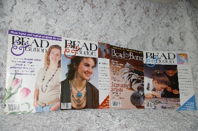 +MBA #40-159   Set Of 4 Back Issues Of Bead & Button Magazine