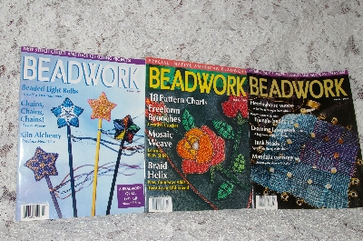 +MBA #40-156 "Set Of 3 Back Issues Of  BEADWORK Magazine