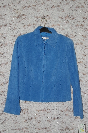 +MBA #49-066   "Yavonne Marie "Blue" Suede Zip Front Jacket