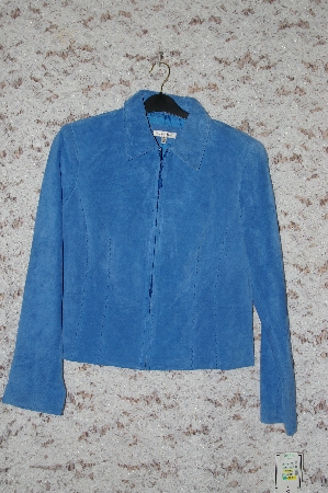 +MBA #49-066   "Yavonne Marie "Blue" Suede Zip Front Jacket