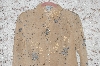 +MBA #49-083   "I.T.W. Sand Colored Hand Painted Suede Shirt Jacket