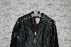 +MBA #49-072  "Pamela McCoy "Studs & Stitched Panels Leather Jacket"